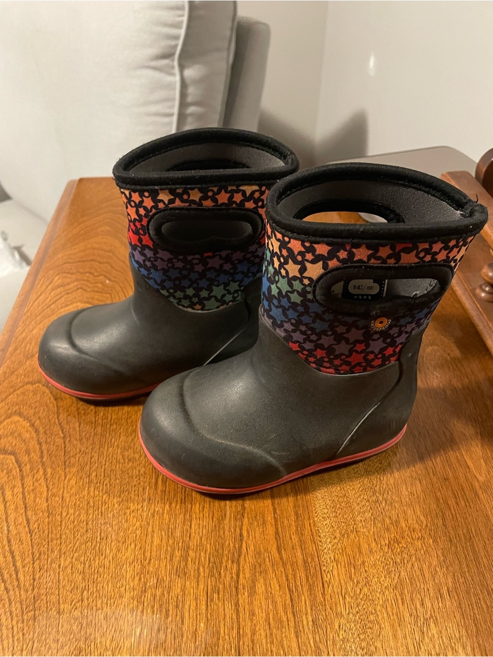 Toddler BOGS Classic Rainbow Stars Waterproof Winter Boots
